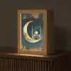 Moskee - Halve maan - Goud - Ramadan - Islamitische Light Box met kabel (Tafellamp) klein -z3d_website