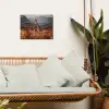 Giraffen - Hoog gras - Acaciabomen tuinposter los doek klein -sfeer7