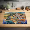 Dorp - Heuvels - Landschap - Bomen Inductie beschermer vinyl 3mm klein -sfeer5