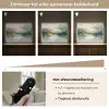 Groen - Modern - Abstract - Goud Light Box met batterij (Wandlamp) middel -USP_dimbaarNL