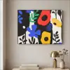 Bloemen - Bladeren - Abstract - Zwart Textielframe zwart klein -sfeer2