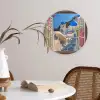 Doorkijk - Santorini - Landschap - Blauw - Grieks Wandcirkel kunststof plaat 5mm dik klein -sfeer4