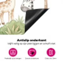 Dieren - Jungle - Pastel Inductie beschermer vinyl 3mm klein -wsfeer4_website