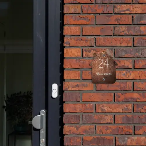 Verweerd metaal - Klassiek Naambord Huisje klein -sfeer2