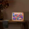 Kleurrijk paradijs - Levendig - Islamitisch Light Box met kabel (Tafellamp) klein -sfeer4