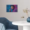 Zingende man - Glitterjas - Microfoon poster papier klein -sfeer3