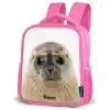 Zyon Zeehond Kinderrugzak - Roze middel -schuin