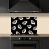 Oesters - Vissen - Blauw - Goud keuken achterwand spatscherm klein -sfeer1