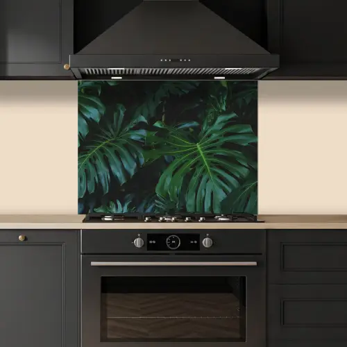 Bladeren - Tropisch - Monstera - Jungle keuken achterwand spatscherm middel -sfeer1