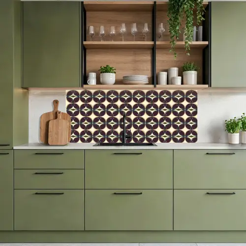 Cirkel - Retro - Kleurrijk keuken achterwand 2 middel 871 -sfeer3