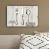 Zilver - Bestek - Hout canvas 2cm klein -sfeer3