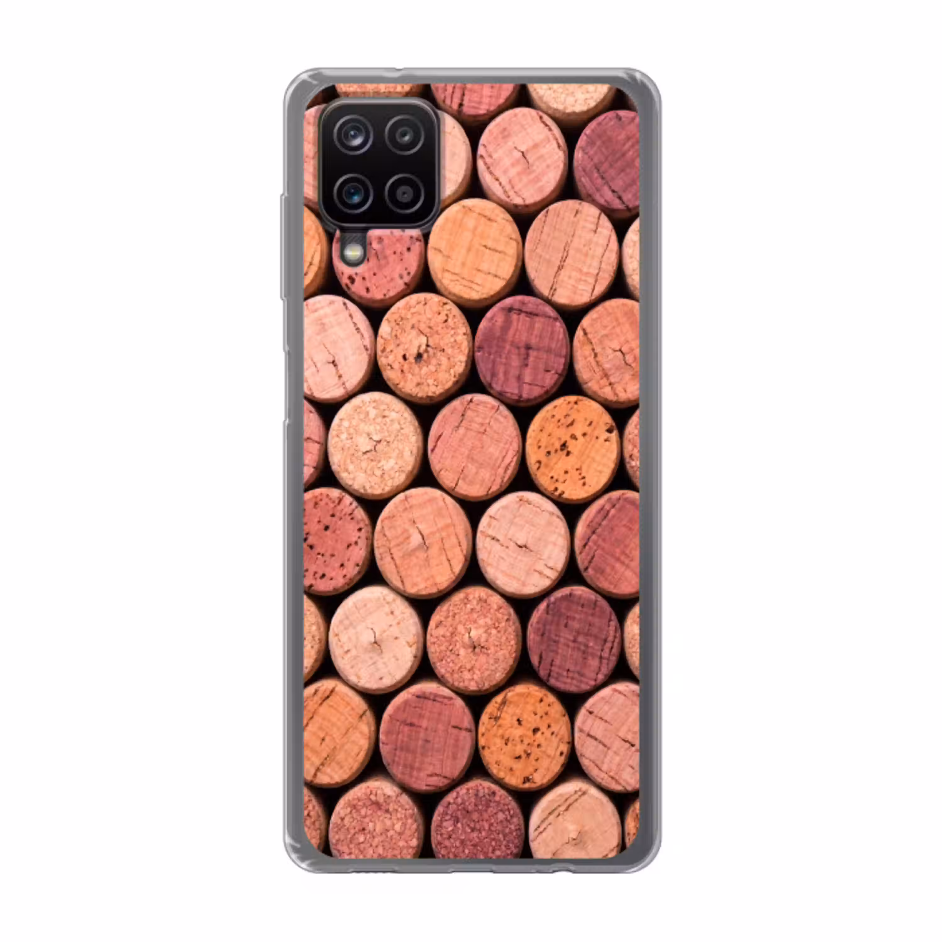 Kurk - Patroon - Abstract - Modern - Rood Telefoonhoesje Samsung Galaxy A12 klein -3d