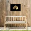 Croissant - Brood - Goud - Zwart Tuinposter op houten frame 2 cm dik klein -sfeer4