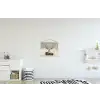 Pluis - Vrouw - Beige textielposter latten blank klein -kinderkamer