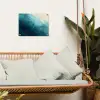Zee - Silhouet - Abstract - Blauw tuinposter los doek klein -sfeer7