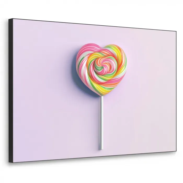 Hart - Lolly - Snoep Textielframe - compleet frame klein -3d