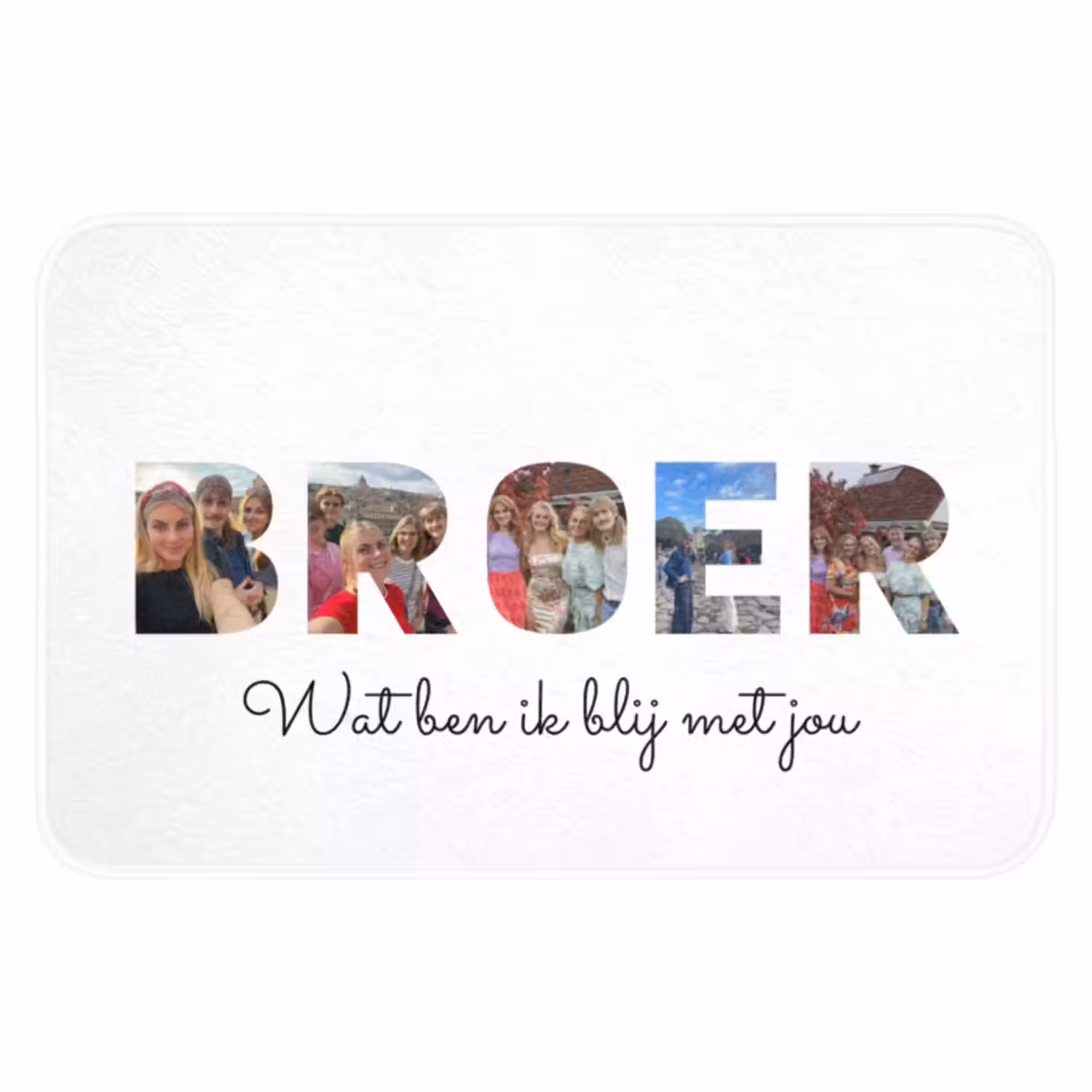 Gepersonaliseerde badmat - Broer - Lettercollage