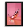 Peper - Disco - Rood - Glitter fotolijst zwart zonder passe partout klein -3d