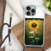 Zonnebloem - Veld - Zonnebril Hoesje iPhone 16 Pro Max met koord klein -sfeer4