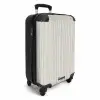 Verfstreepjes in blauwgrijs NBS - Handbagage koffer - Volwassenen Unisex middel -productfoto_3d