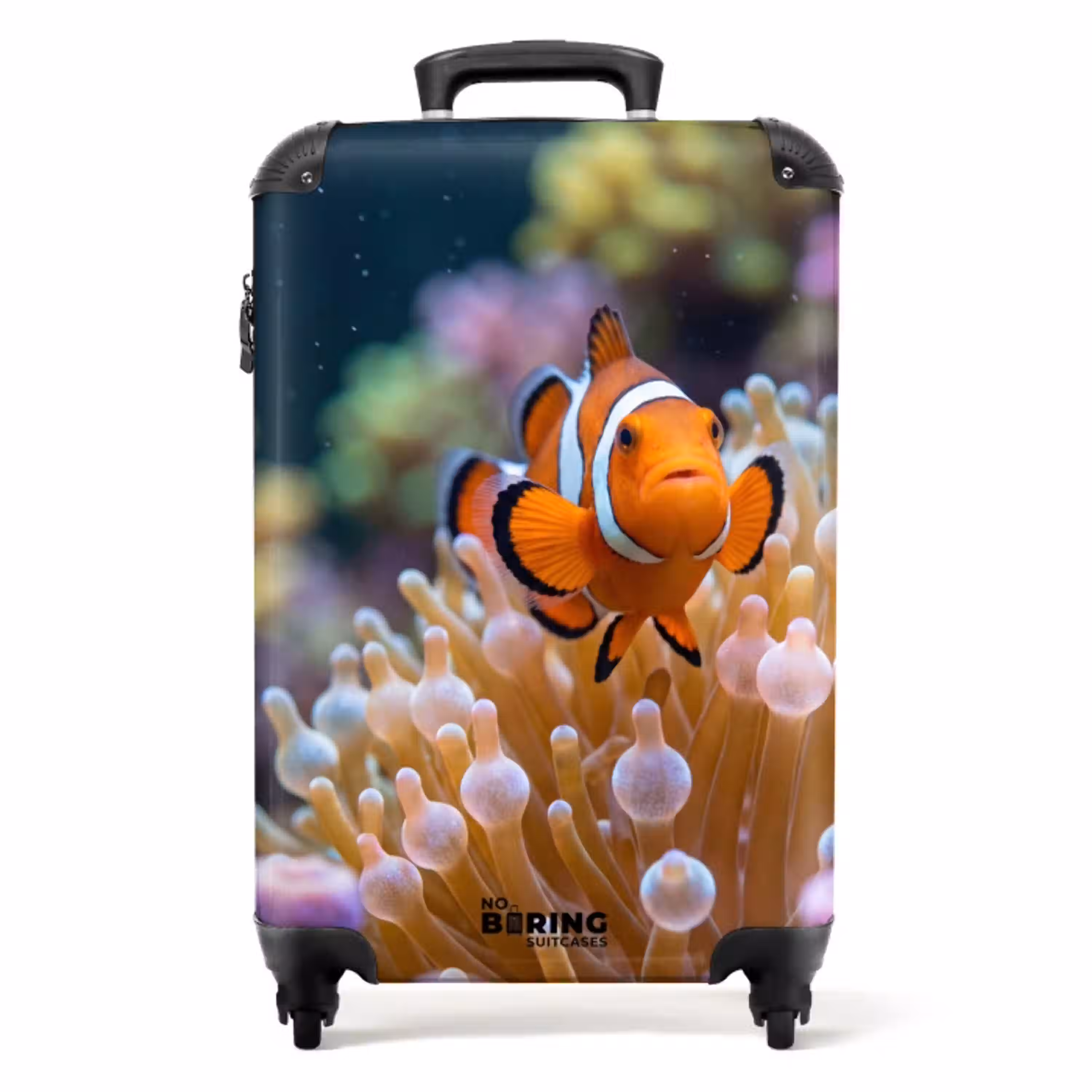 Vis - Koraal - Onderwater - Oranje - Dieren NBS - Handbagage koffer - Volwassenen Unisex middel -productfoto_recht