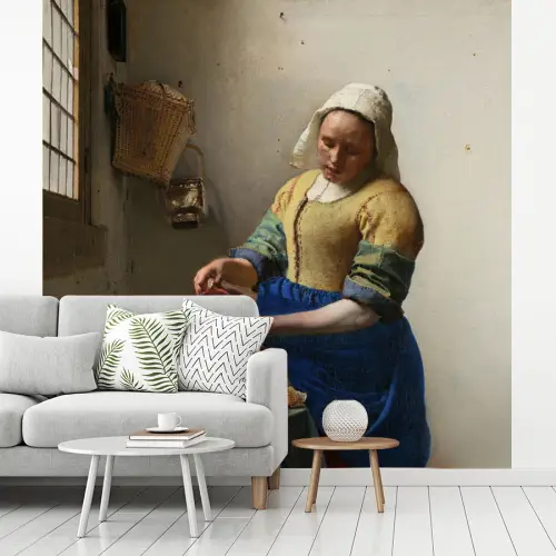 Het melkmeisje - Kunst - Oude meesters - Vermeer fotobehang vinyl groot -woonkamer
