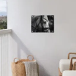 Paard - Schimmel - Portret tuinposter los doek klein -sfeer8