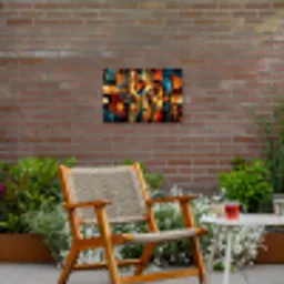 Figuren - Abstract - Symbolen Tuinposter op houten frame 2 cm dik klein -sfeer3