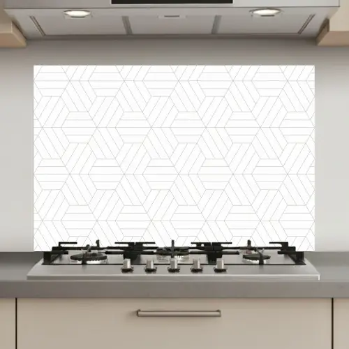 Patroon - Lijn - Design - Zwart - Wit keuken achterwand spatscherm klein 900 -3d_website