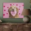 Hond - Kiss- Valentijn - Hartjes PET vilt klein -sfeer2