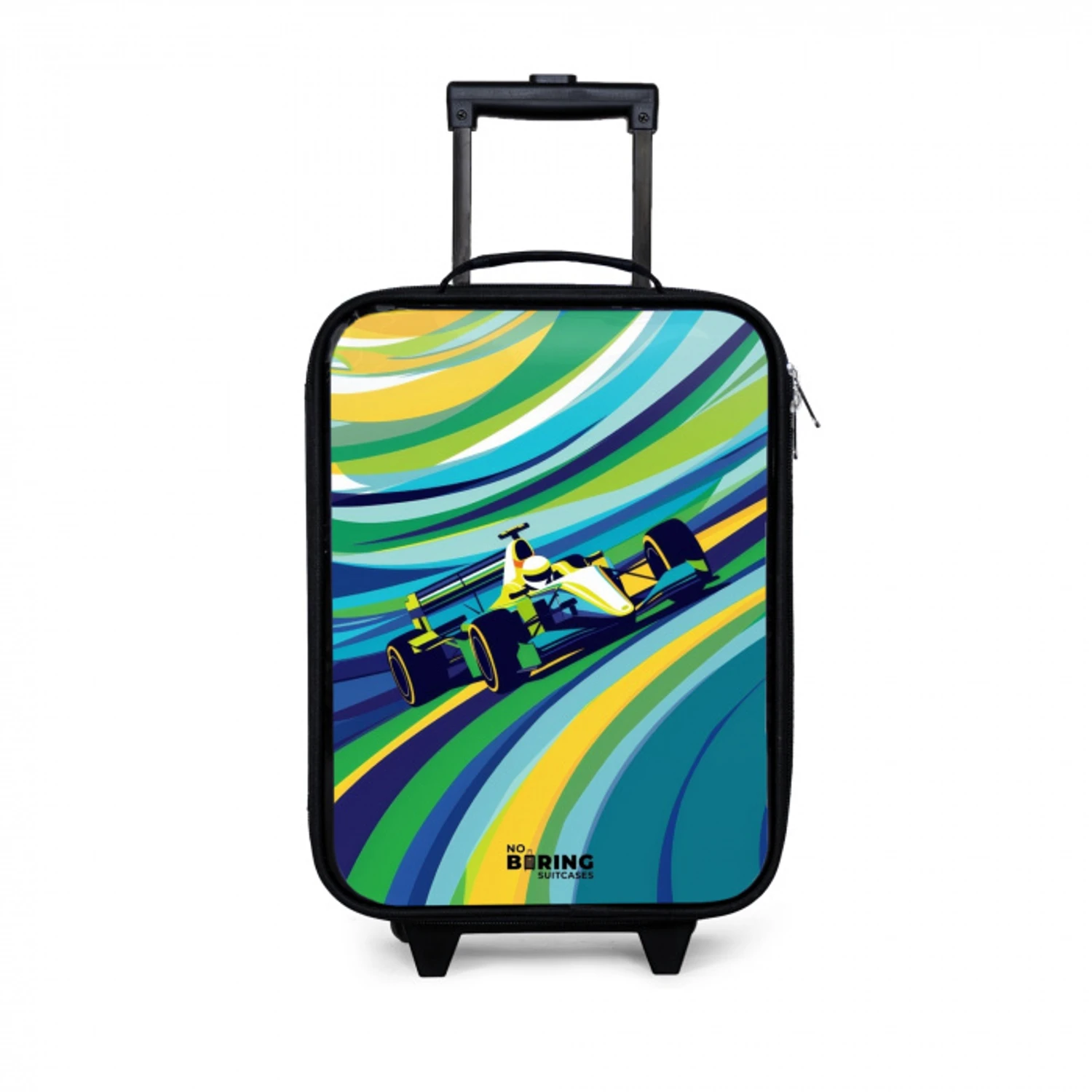 Retro racer Kinderkoffer - Zwart klein -3d