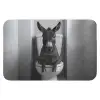 Ezel - Telefoon - Toilet - Zwart - Wit WCmat klein -3d