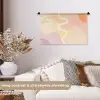 Golvende vormen - Abstract - pastel Wandkleed katoen klein -sfeer1