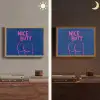 Brutaal - Grappig - Blauw Light Box met batterij (Wandlamp) middel -sfeer3