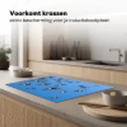 Zwaluwen - Vliegen - Blauw Inductie beschermer vinyl 3mm klein -sfeer1
