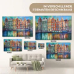 Amsterdam - Olieverf - Gracht - Schilderij - Kunst plexiglas 5mm klein -sfeer7