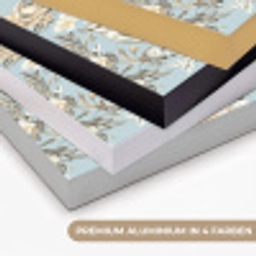 Botanisch - Zangvogel - Blauw Textielframe zwart klein 947 -USP_kleurenDE