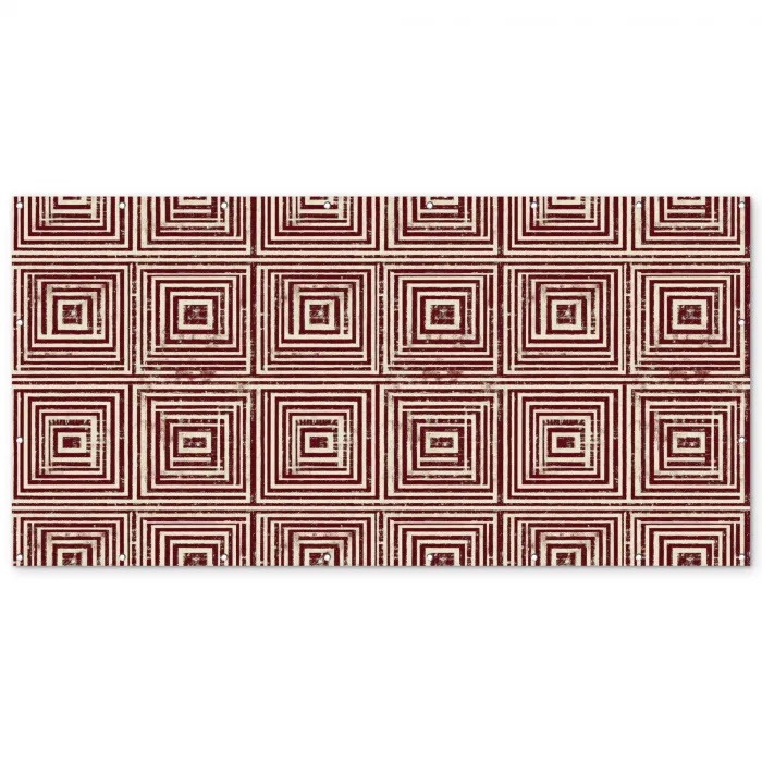 Geometrisch - Patroon - Rood Balkonbeschermer Duitsland klein 596 -zz_3d