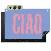 Ciao - Roze - Blauw - Golvend Inductie beschemer met haakjes klein -3d