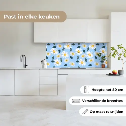 Madeliefjes - Blauw - Patroon keuken achterwand 2 middel 871 -sfeer4_NL