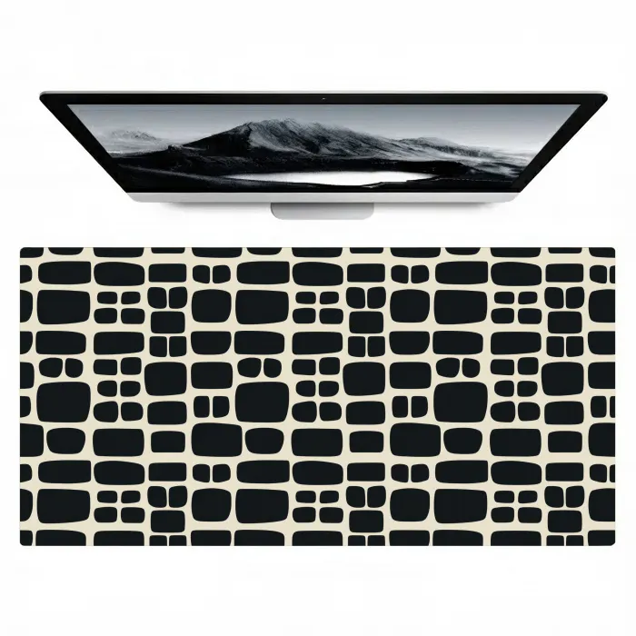 Modern - Organisch - Zwart Muismat XXL klein 681 -zzz3d