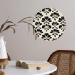 Abstract - Patroon - Zwart Wandcirkel behangsticker klein 186 -sfeer3