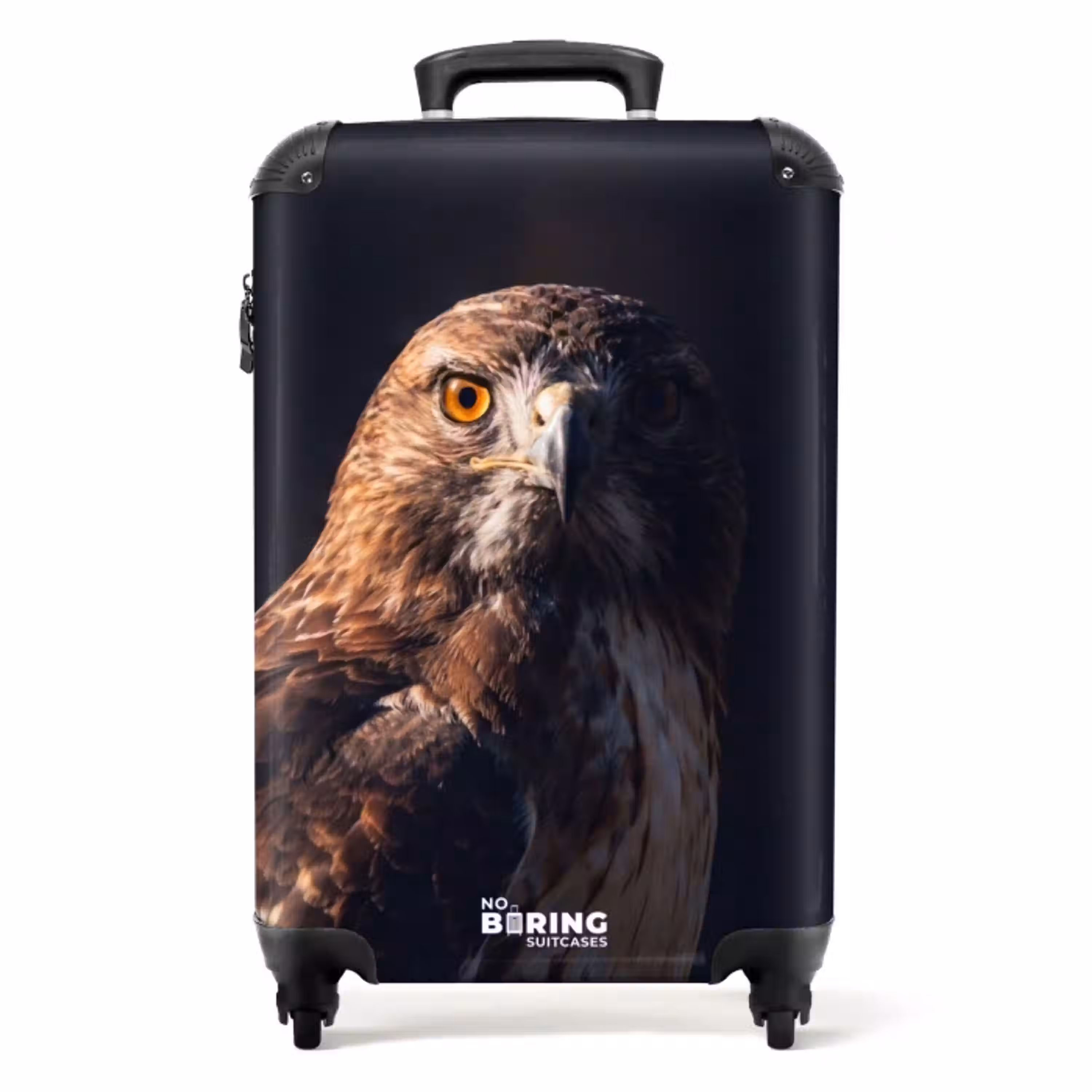 Roofvogel - Buizerd - Bruin NBS - Handbagage koffer - Volwassenen Unisex middel -productfoto_recht