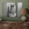 Kat - Telefoon - Toilet - Zwart - Wit PET vilt klein -sfeer2