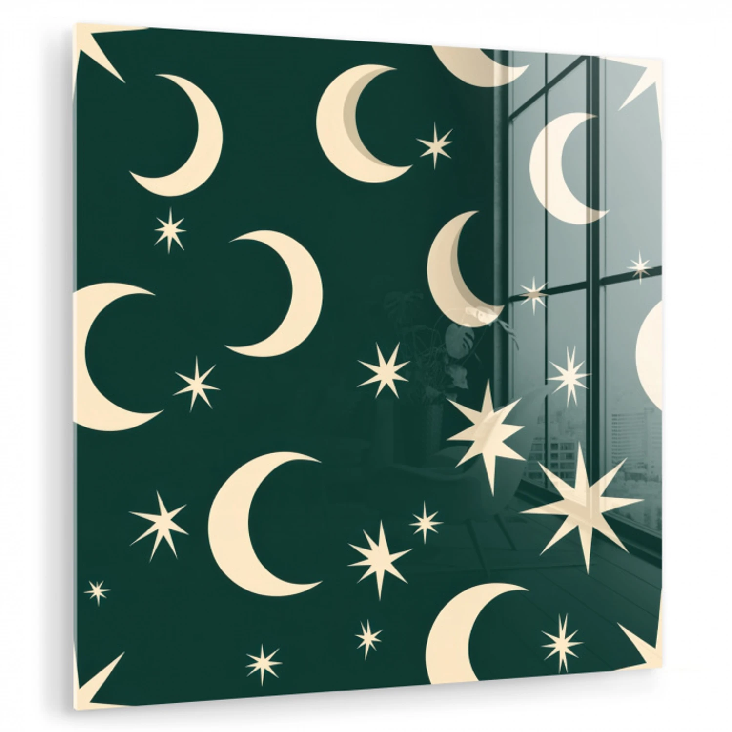 Manen - Sterren - Groen plexiglas 5mm klein 11 -zzzproduct_nieuw