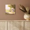 Huisje - Hout - Bloemen aluminium wit klein -sfeer4