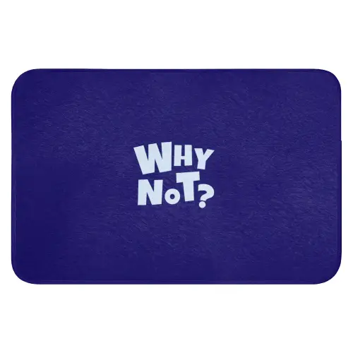 Blauw - Why not - Minimalistisch Badmat klein -3d