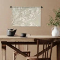 Sereen - Bloesem - Wit Wandkleed katoen klein -sfeer6
