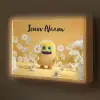 Monster - Geel - Madeliefjes Light Box met batterij (Wandlamp kind) middel -z3d_website