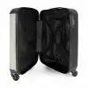 Vos en konijn omringd door groene blaadjes en stippen NBS - Handbagage koffer - Volwassenen Unisex middel -binnenkant
